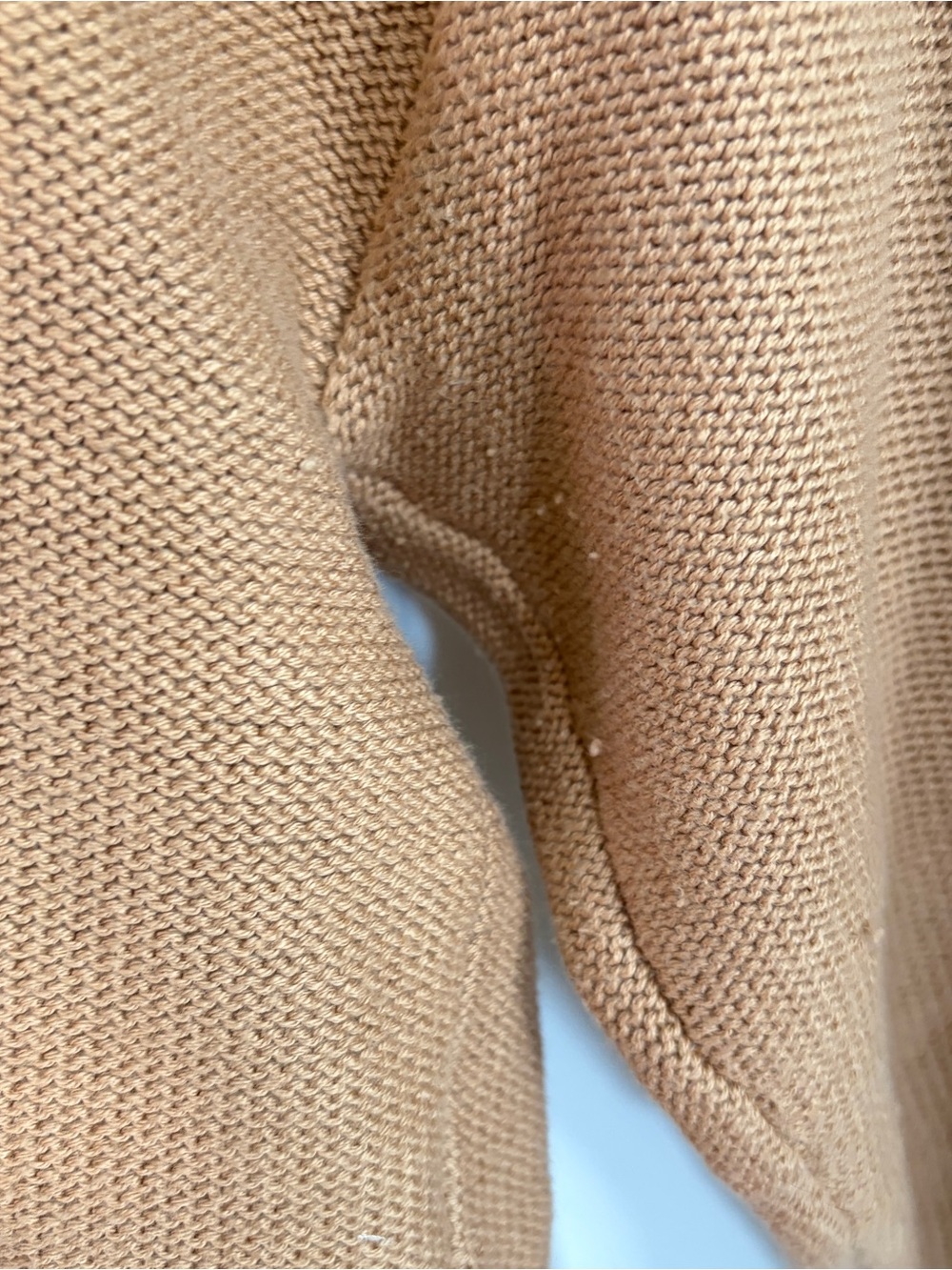 Quince Women's Camel Tan Button-Front Knit Cardigan - 100% Cotton - Picture 8 of 8